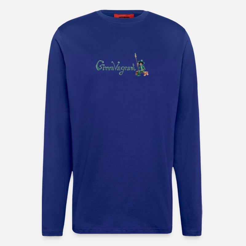 Der grüne Wanderer - Langarmshirt - made by SPREAD  - Iconic Blue