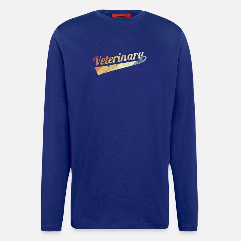 Tierarzt Retro Farbverlauf Logo - Langarmshirt - made by SPREAD  - Iconic Blue