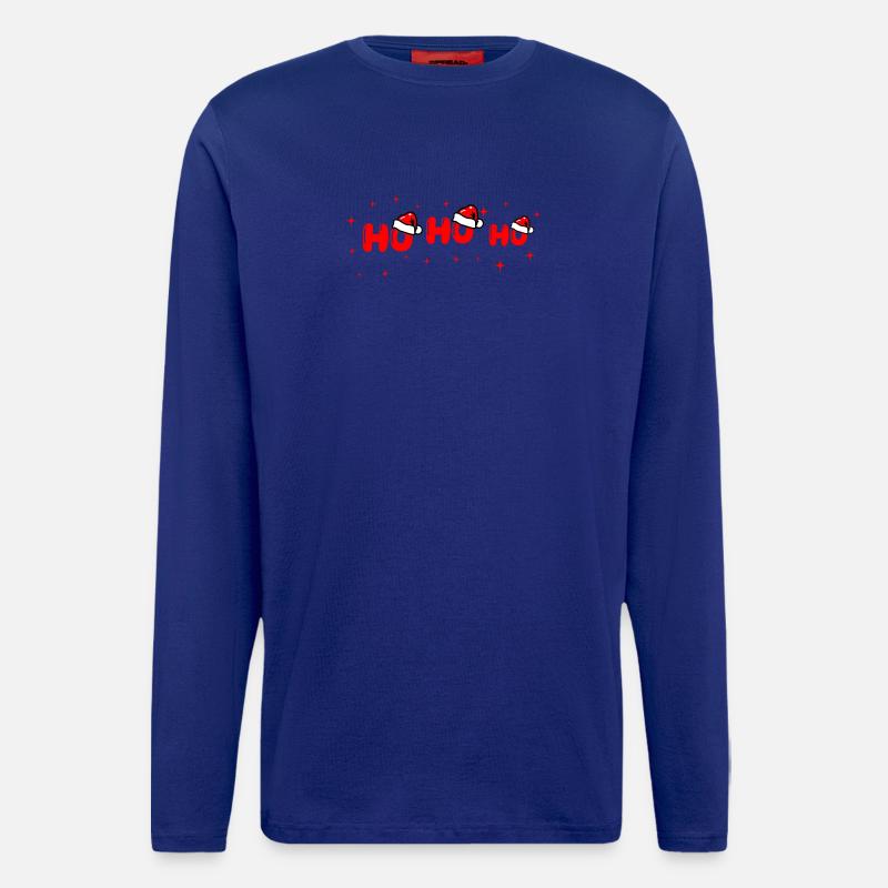 Ho Ho Ho Santa Lettering - Longsleeve - made by SPREAD  - Iconic Blue