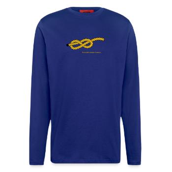 Eight Knots - Capitaine de navire à nœuds en ancre à voile - Manches longues bio décontracté fabriqué en UE - Iconic Blue - Devant