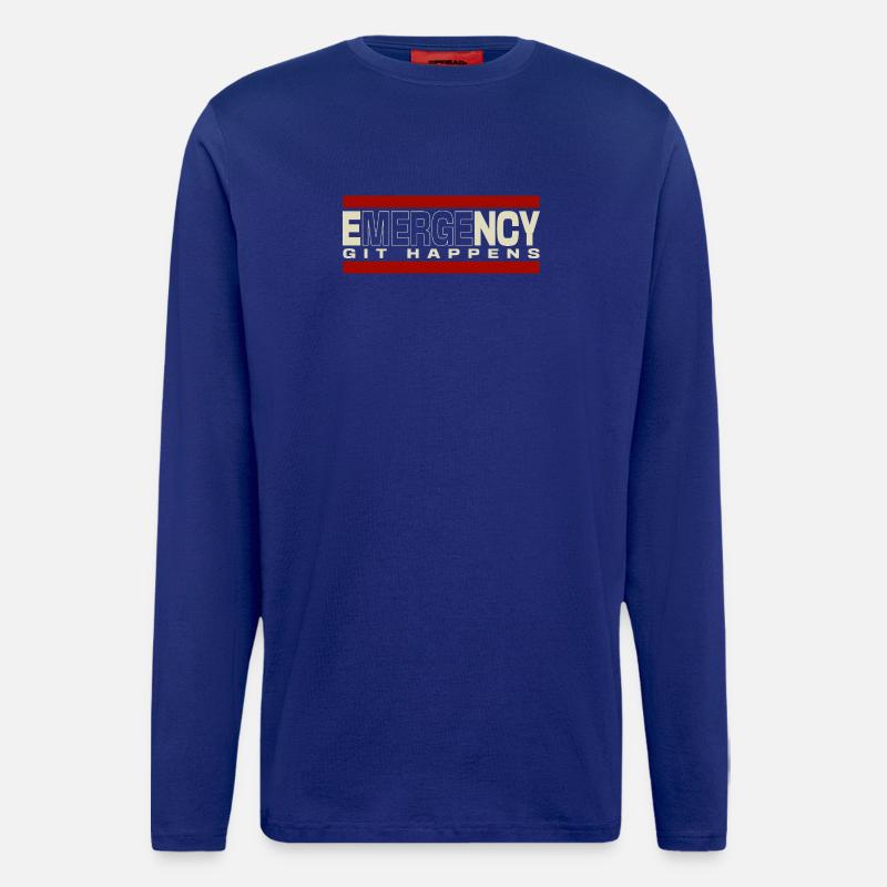 Nerd geek emergency git happens - Longsleeve - made by SPREAD  - Iconic Blue