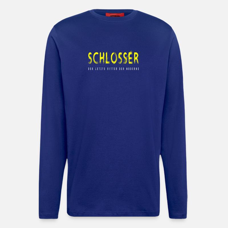 Schlosser Handwerker Design - Langarmshirt - made by SPREAD  - Iconic Blue