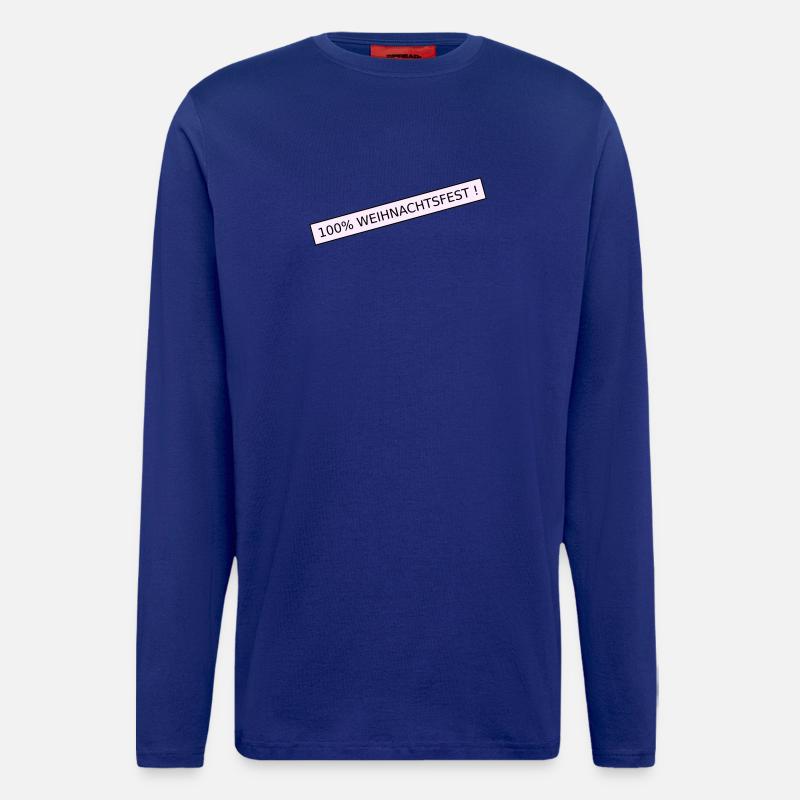 100 Prozent weihnachtsfest - Langarmshirt - made by SPREAD  - Iconic Blue