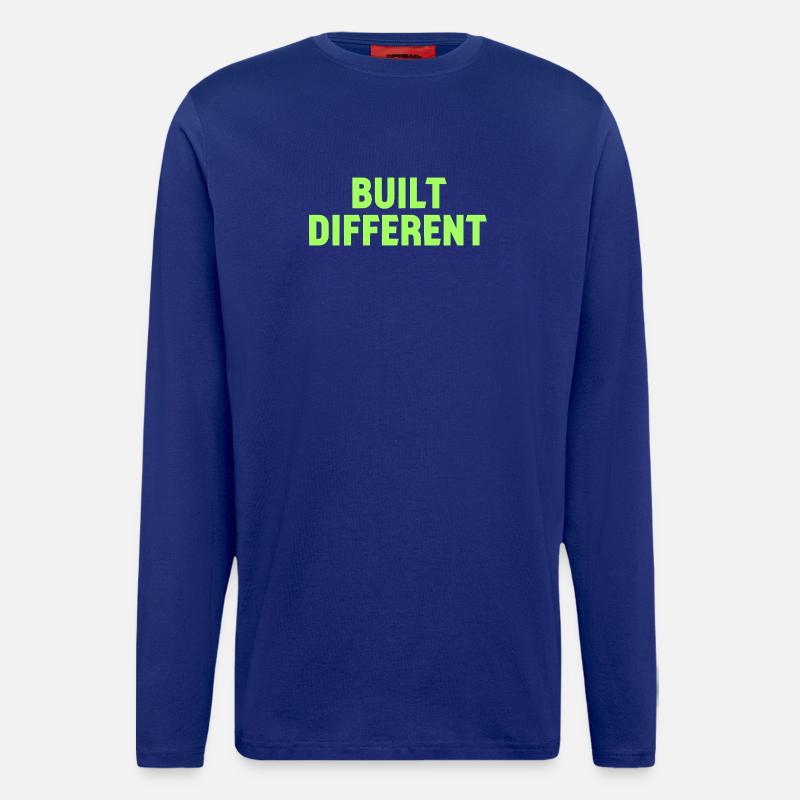 Built Different Neon Tee - Langarmshirt - made by SPREAD  - Iconic Blue