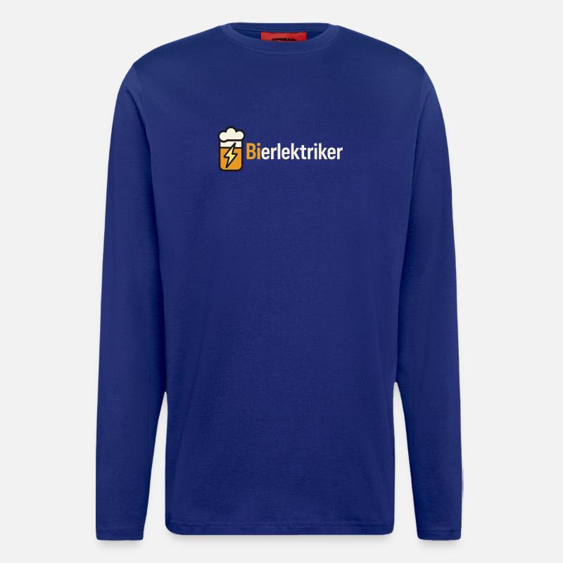 Bierblitz Illustration: Wolke & Blitze - Langarmshirt - made by SPREAD  - Iconic Blue