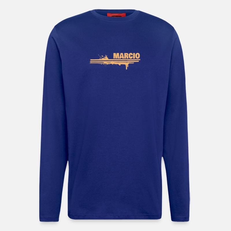 Marcio als Malerei - Langarmshirt - made by SPREAD  - Iconic Blue