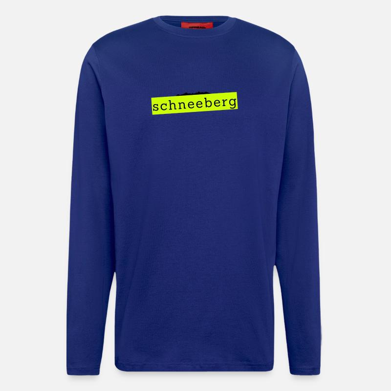 Schneeberg - Design mit Text und Berg - Langarmshirt - made by SPREAD - Iconic Blue