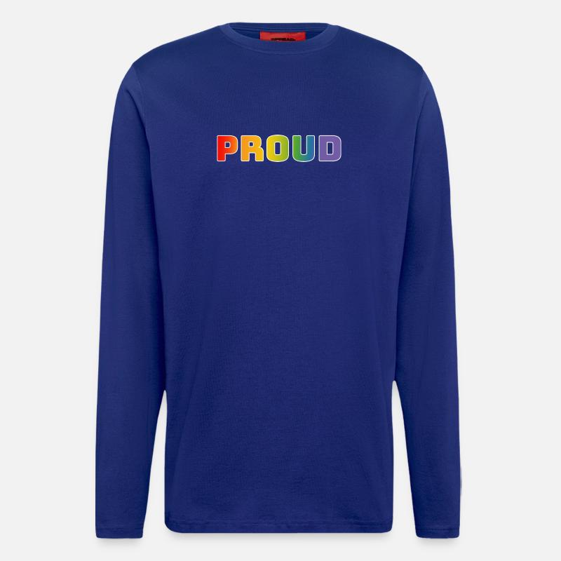 Regenbogen proud weiss - Langarmshirt - made by SPREAD  - Iconic Blue