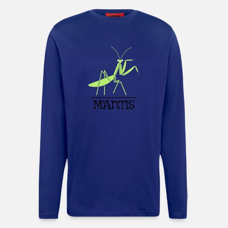 Gottesanbeterin – Mantis Insekt Natur - Langarmshirt - made by SPREAD - Iconic Blue