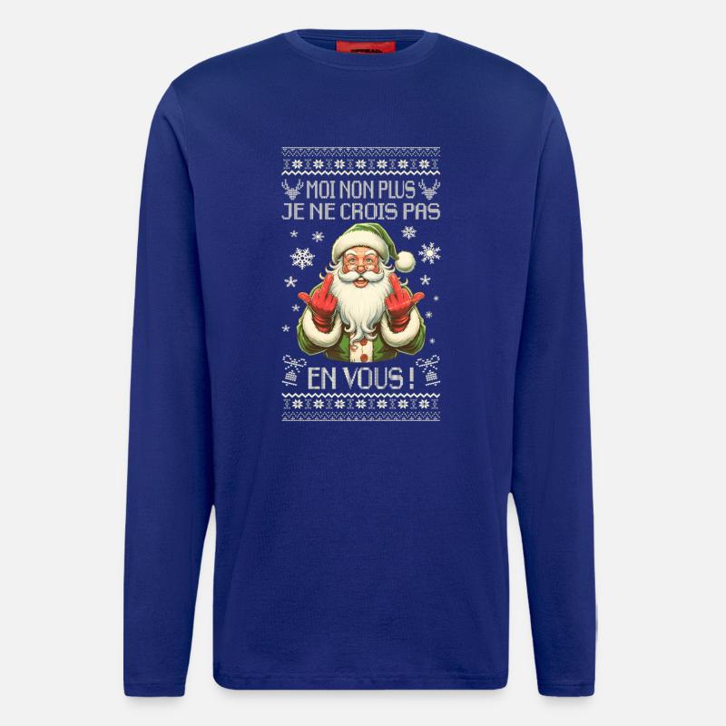Weihnachtsmann Sarkastischer Humor - Weihnachtsgeschenk - Langarmshirt - made by SPREAD  - Iconic Blue