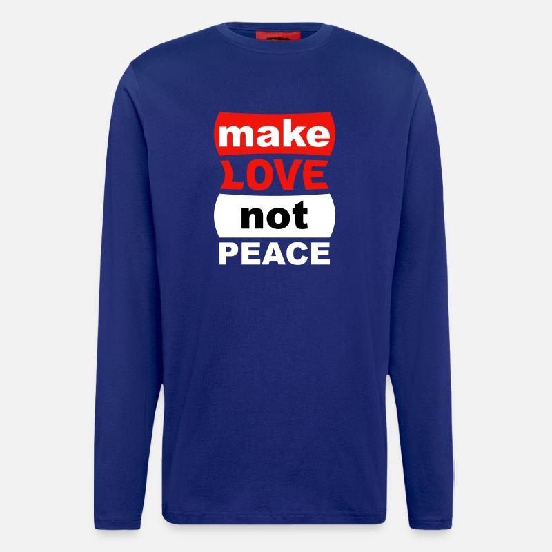 Make Love Not Peace - Langarmshirt - made by SPREAD  - Iconic Blue