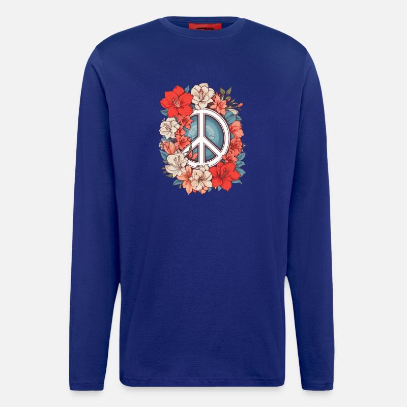 Friedenszeichen - Langarmshirt - made by SPREAD  - Iconic Blue