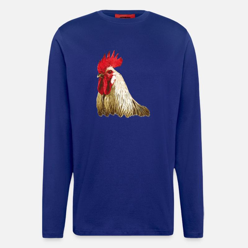 Hahn Hahnenfigur - Langarmshirt - made by SPREAD  - Iconic Blue