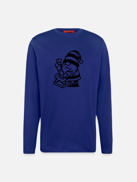 Gingerbread Baking Gnome - Longsleeve - made by SPREAD  - Iconic Blue