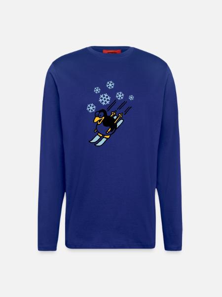 pinguin_ski_022011_d_3c - Langarmshirt - made by SPREAD - Iconic Blue