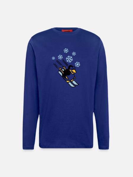 pinguin_ski_022011_h_3c - Langarmshirt - made by SPREAD - Iconic Blue