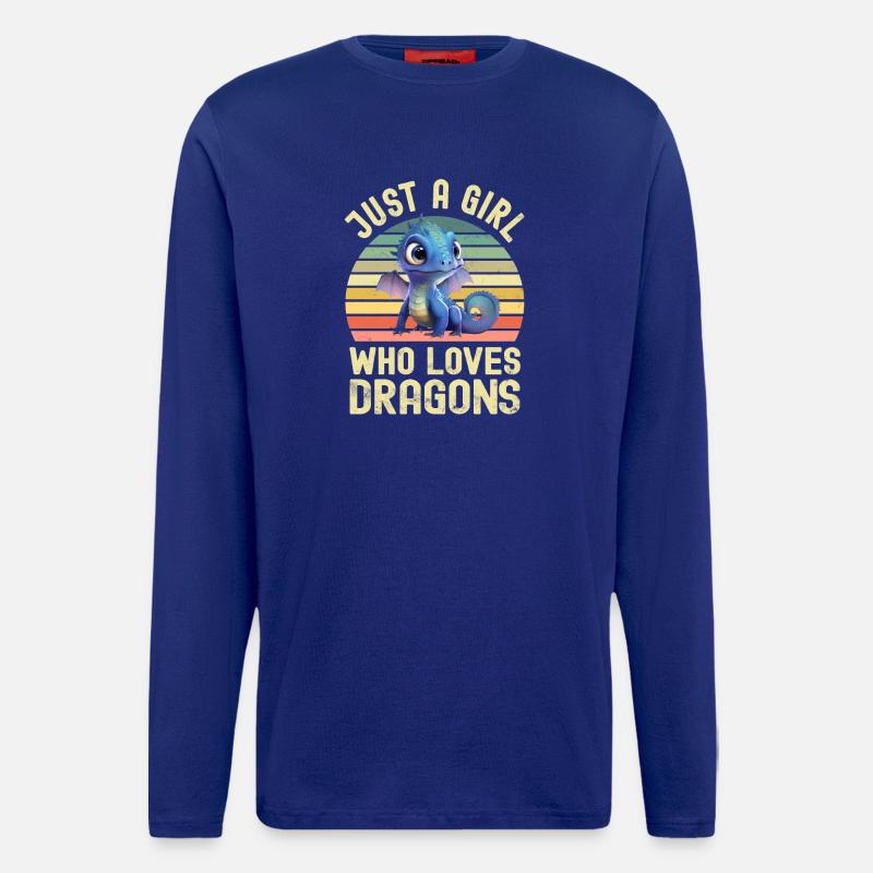 Drache Drachen - Langarmshirt - made by SPREAD  - Iconic Blue