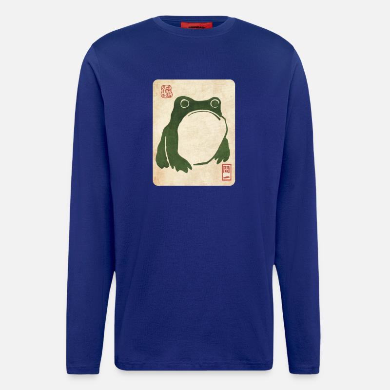 Grumpy Frog (Matsumoto Hoji) - Langarmshirt - made by SPREAD - Iconic Blue