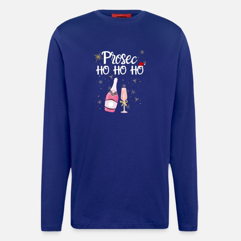 Weihnachten Prosecco - Langarmshirt - made by SPREAD  - Iconic Blue