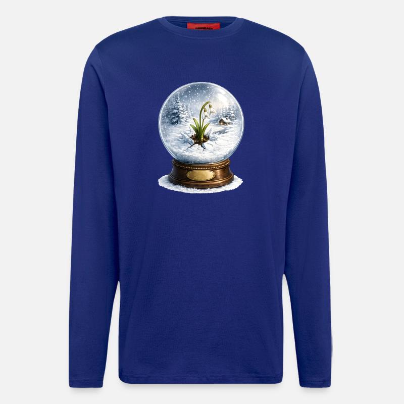 Schneeglöckchen durchbricht den Winter  - Langarmshirt - made by SPREAD  - Iconic Blue