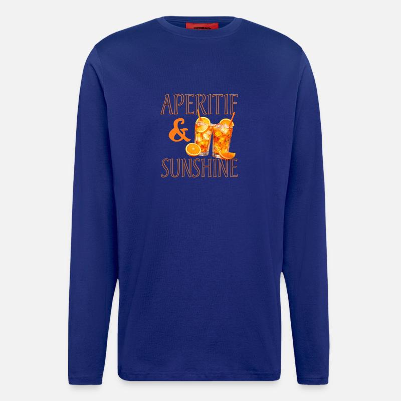 Apéritif & Rayon de soleil - Manches longues bio décontracté fabriqué en UE - Iconic Blue