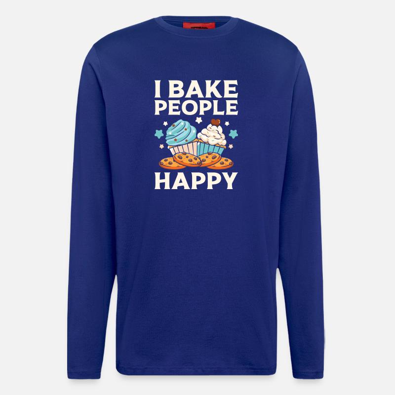 I make people happy with baking - Longsleeve - made by SPREAD - Iconic Blue