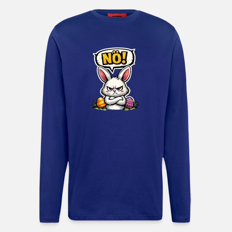 NÖ Hase Comic Ostern Geschenk - Langarmshirt - made by SPREAD - Iconic Blue