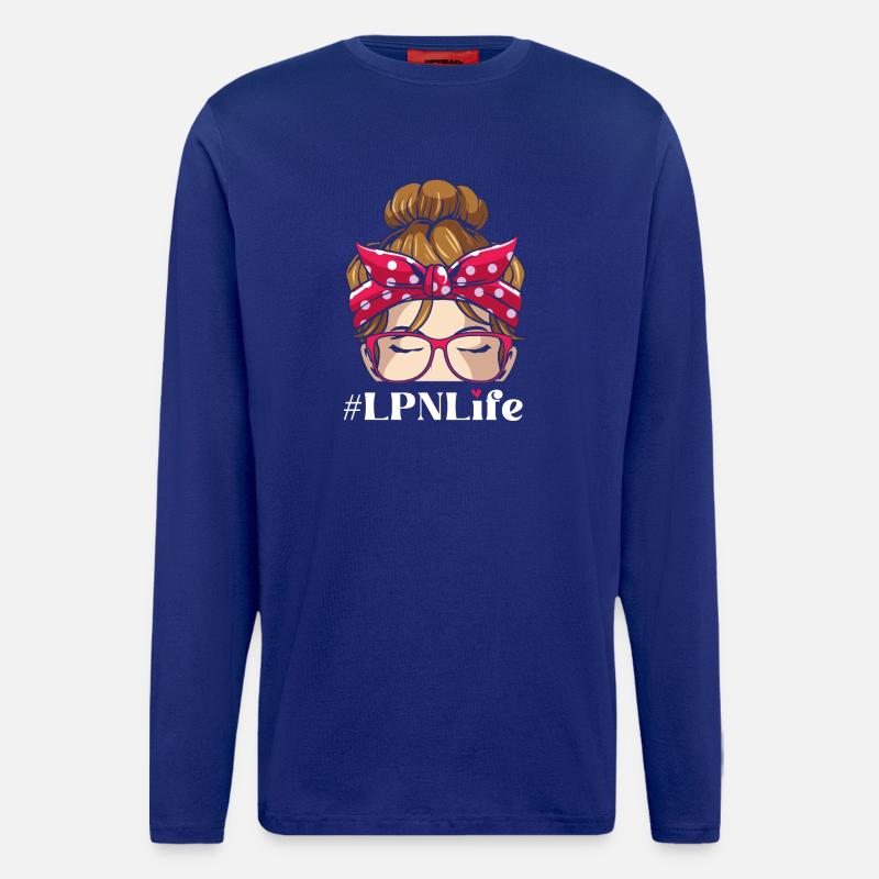Krankenpflegerin Krankenschwester Krankenpfleger - Langarmshirt - made by SPREAD  - Iconic Blue