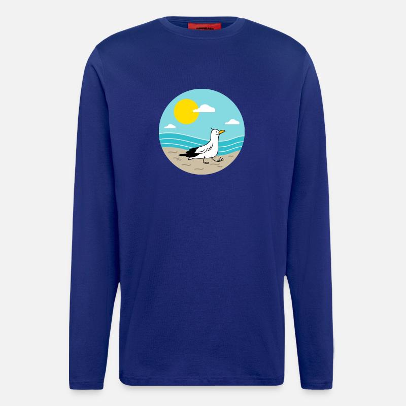 Möwe am Meer - Langarmshirt - made by SPREAD  - Iconic Blue