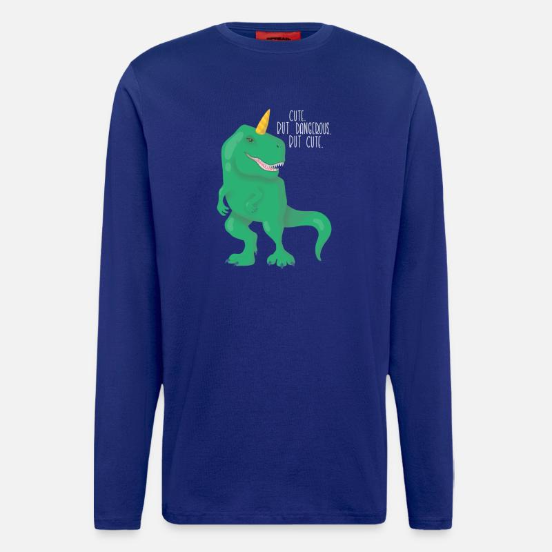 Dino Einhorn T-Rex - Langarmshirt - made by SPREAD - Iconic Blue