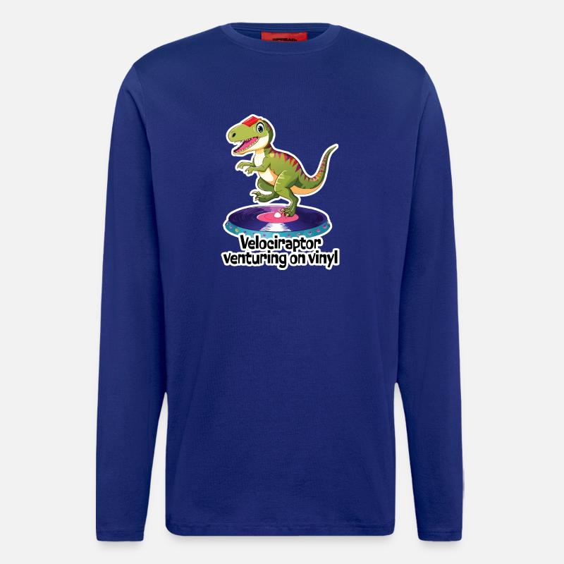 VELOCERAPTOR Venturing on Vinyl - Longsleeve - made by SPREAD  - Iconic Blue