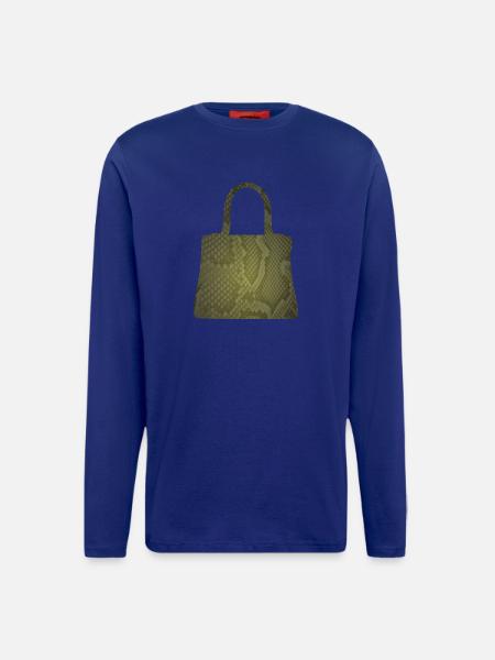 Olive Snake Skin Tote - Longsleeve - made by SPREAD - Iconic Blue