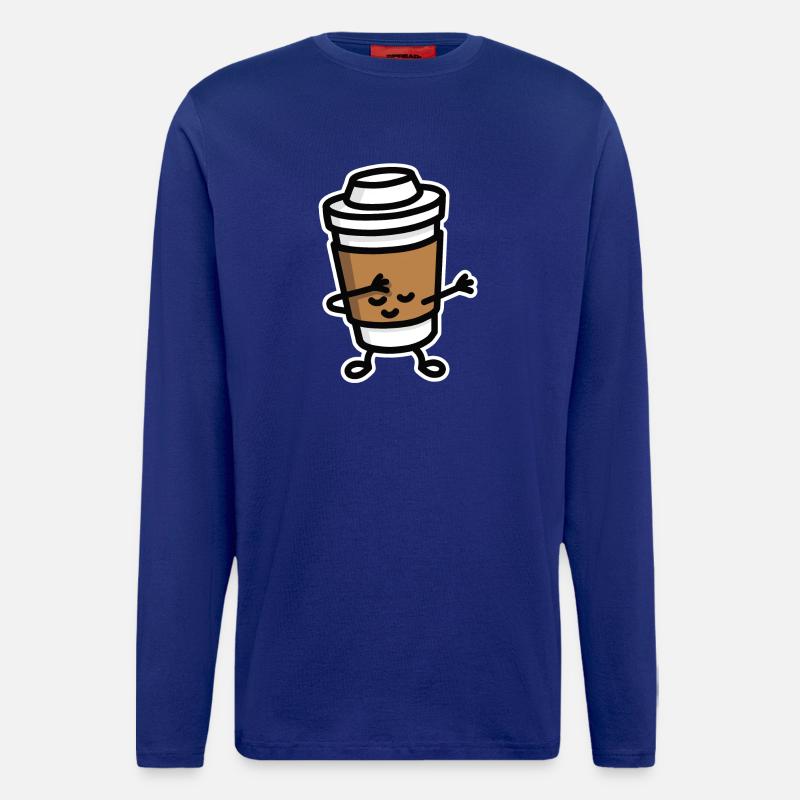 Dab / dabbing cardboard coffee cup - Longsleeve - made by SPREAD  - Iconic Blue
