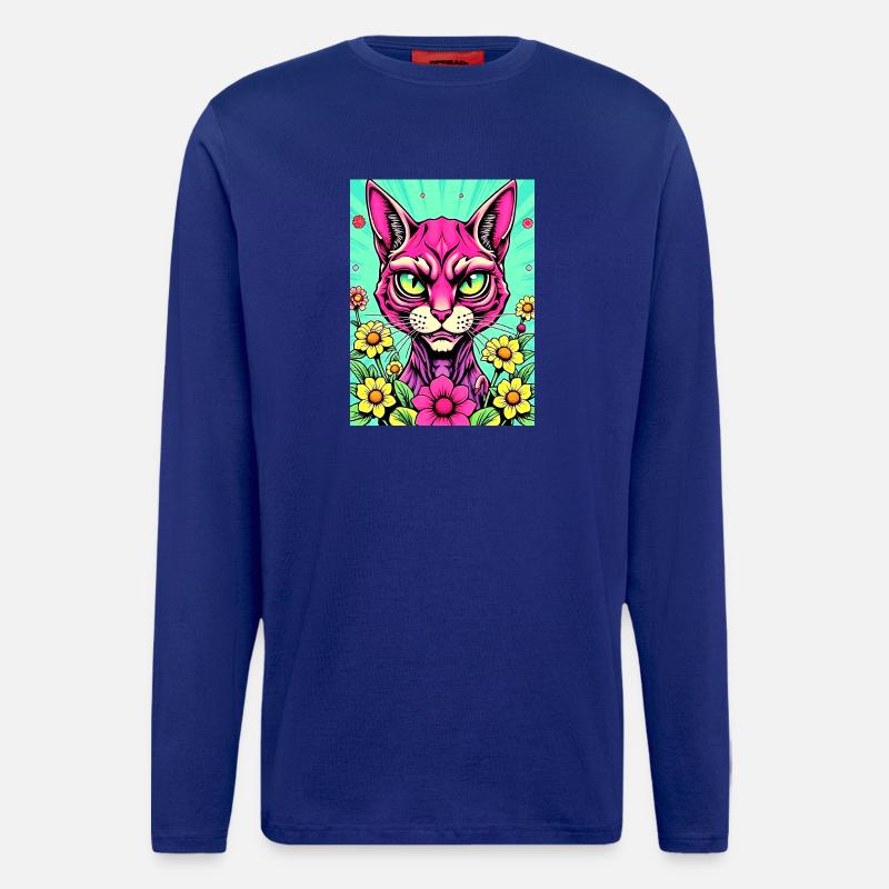 Pop-Katze 1 - Langarmshirt - made by SPREAD  - Iconic Blue