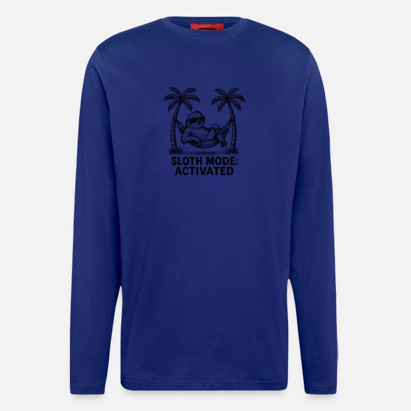 Faultier Sloth Mode: Activated Chillen Arbeit - Langarmshirt - made by SPREAD  - Iconic Blue