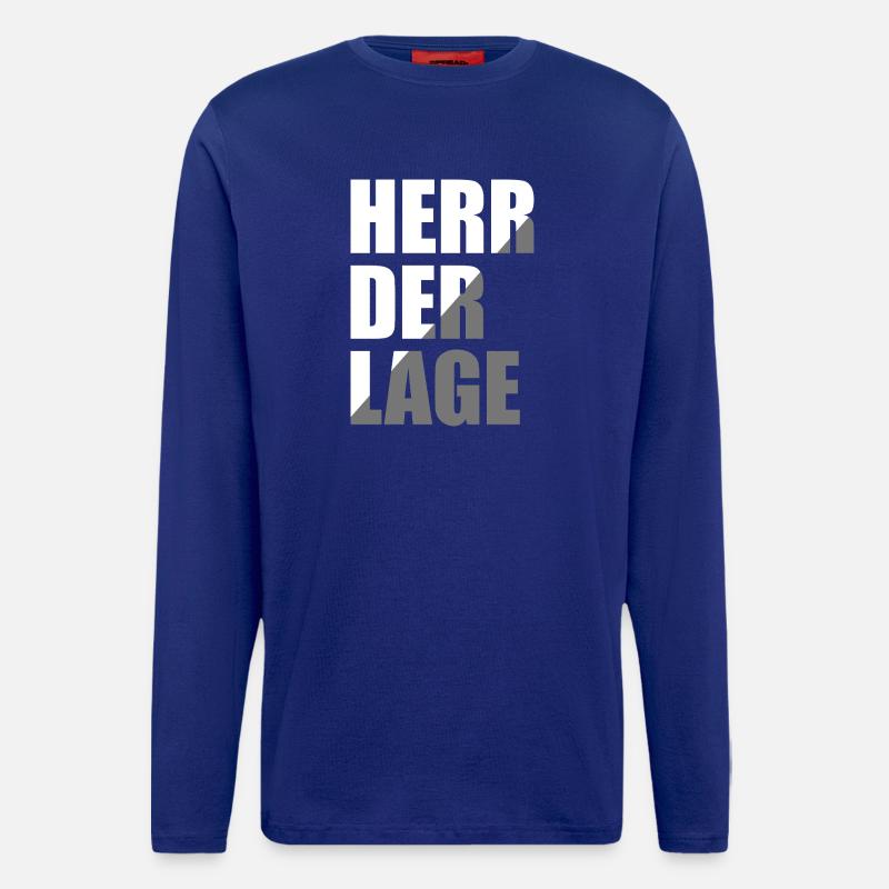 Herr der Lage - Langarmshirt - made by SPREAD  - Iconic Blue