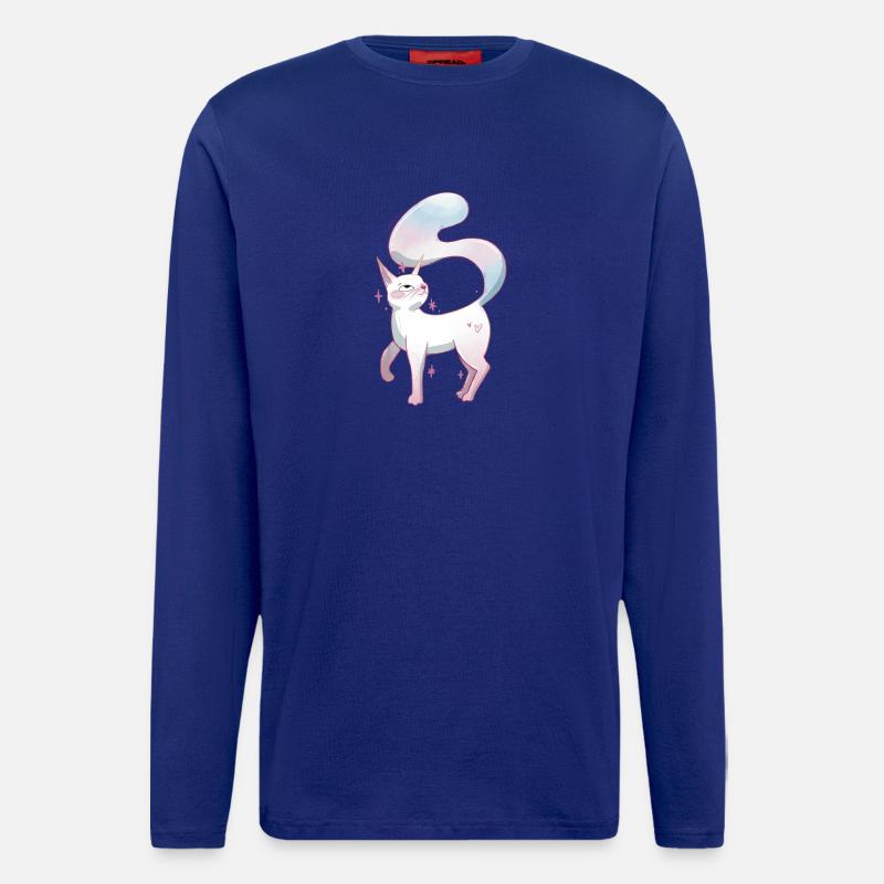 Cute cat trans pride - Longsleeve - made by SPREAD  - Iconic Blue