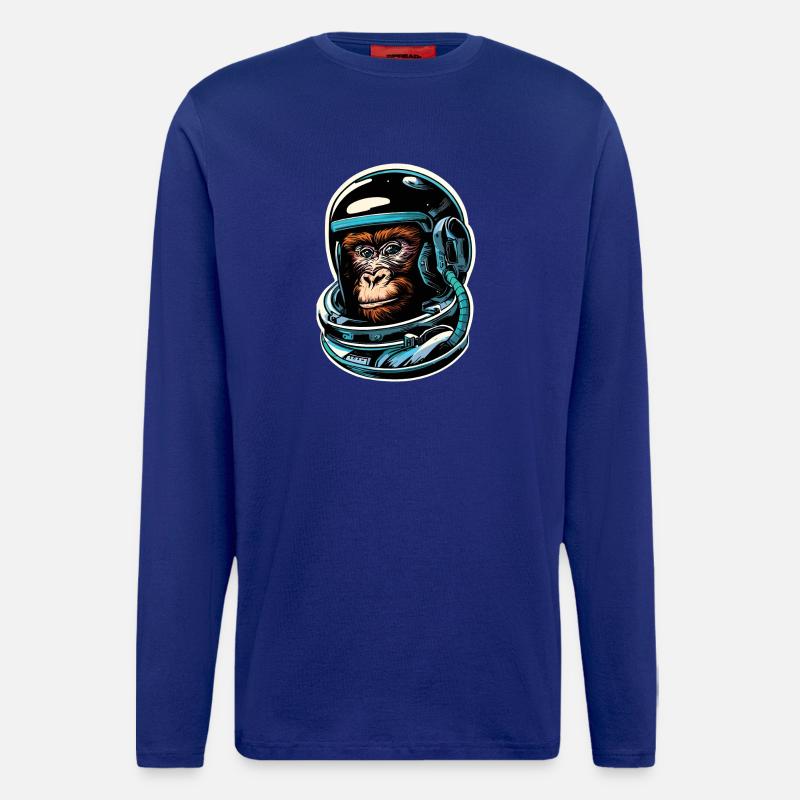 Space Monkey - Longsleeve - made by SPREAD  - Iconic Blue
