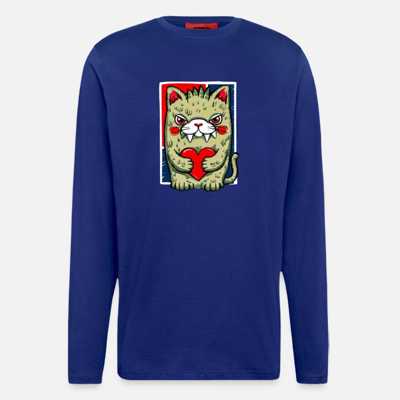 Verrückte Katze - Langarmshirt - made by SPREAD  - Iconic Blue