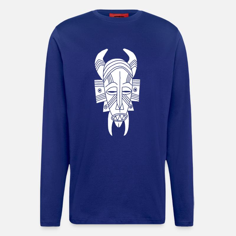 Afrikanischer weißer Dämon - Langarmshirt - made by SPREAD - Iconic Blue