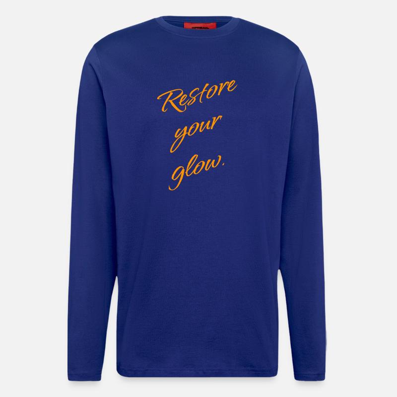 Restore Your Glow – Selfcare Statement - Langarmshirt - made by SPREAD  - Iconic Blue