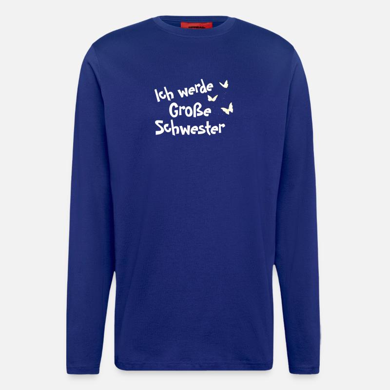 Ich werde Große Schwester - Langarmshirt - made by SPREAD  - Iconic Blue