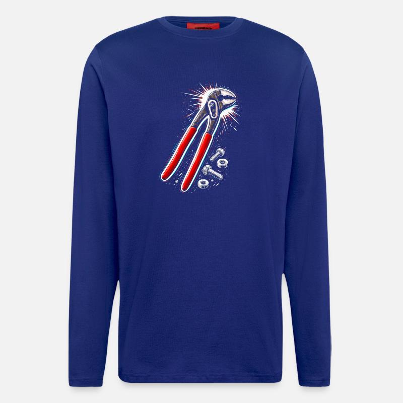Pipe Wrench Tool Craftsman Design - Longsleeve - made by SPREAD - Iconic Blue