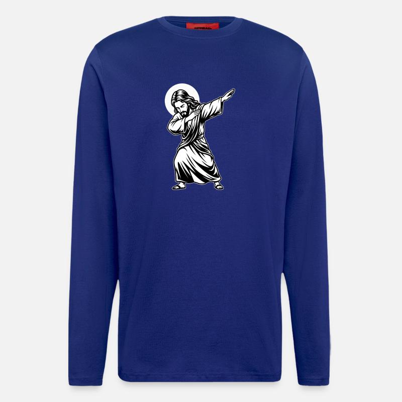 Dabbing Jesus - Funny Meme  - Longsleeve - made by SPREAD  - Iconic Blue