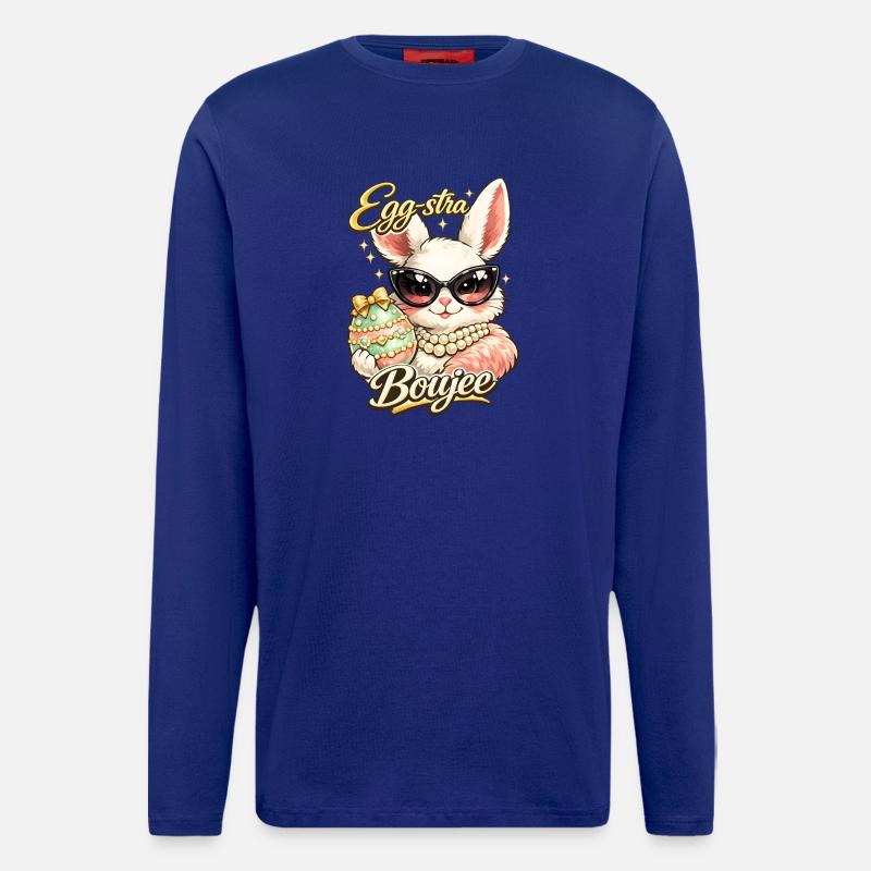 Eggstra Boujee Easter Bunny Easter - Longsleeve - made by SPREAD  - Iconic Blue
