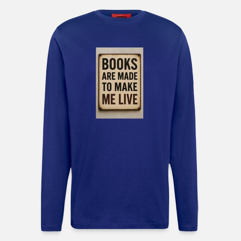 Books keep me alive - Longsleeve - made by SPREAD  - Iconic Blue