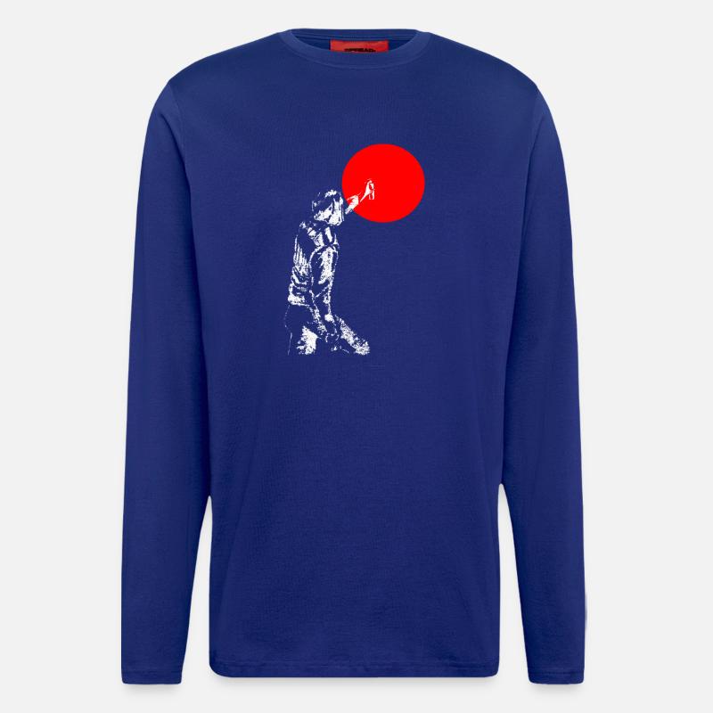 Rote Kreis Silhouette Shirt - Langarmshirt - made by SPREAD - Iconic Blue