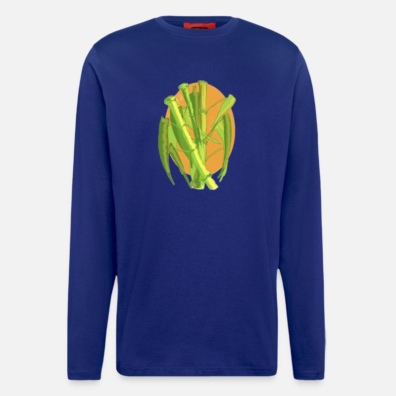 Bambus-Botanischer Ausbruch - Langarmshirt - made by SPREAD  - Iconic Blue