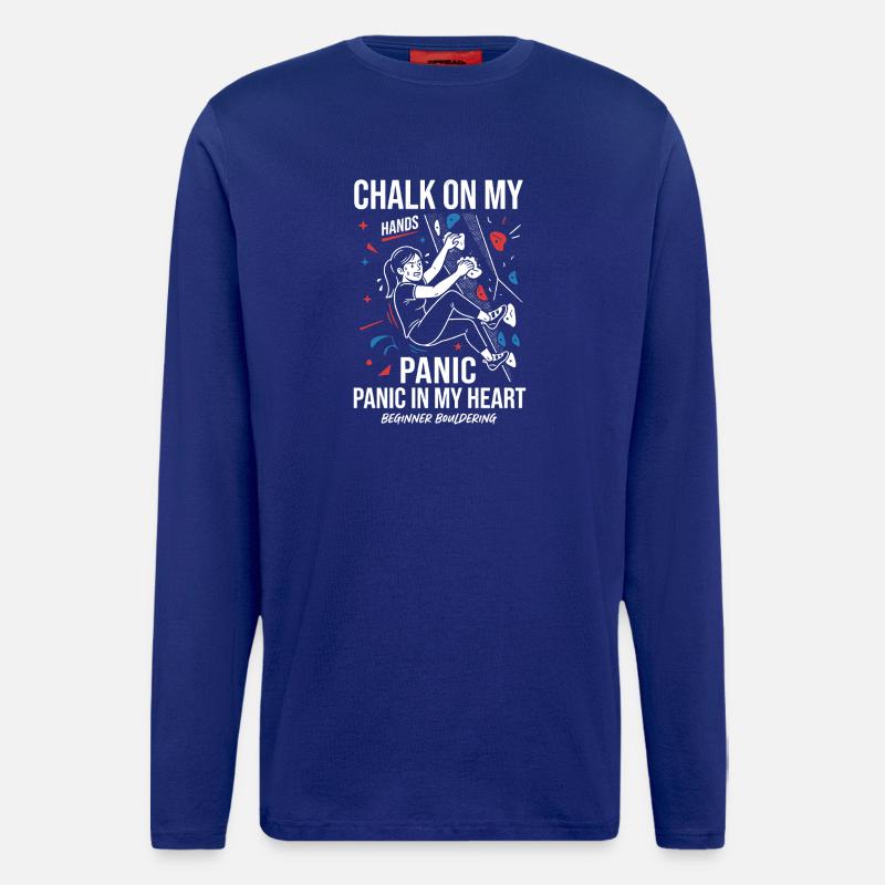 Kreide an den Händen - Langarmshirt - made by SPREAD  - Iconic Blue