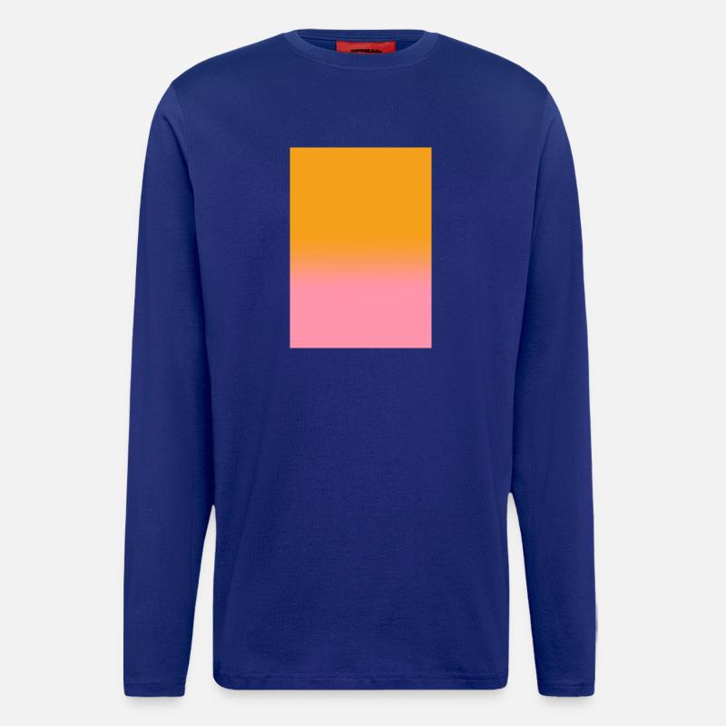 Gradient - orange rosa personalisierbar - Langarmshirt - made by SPREAD  - Iconic Blue